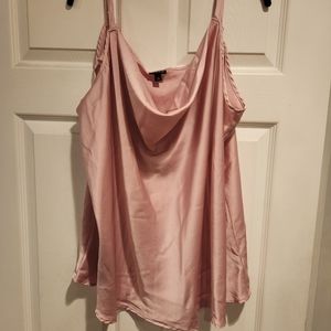 Pink satin torrid top